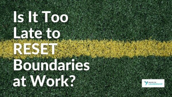 For this article by Jo Ilfeld, CEO of Incite to Leadership on reset boundaries the images shows a line that appears on a football pitch or court to delineate the boundary.